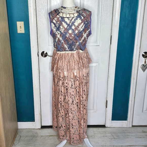 Sleeveless Duster Handmade Upcycled Long Cardigan Small-Medium - Picture 9 of 14